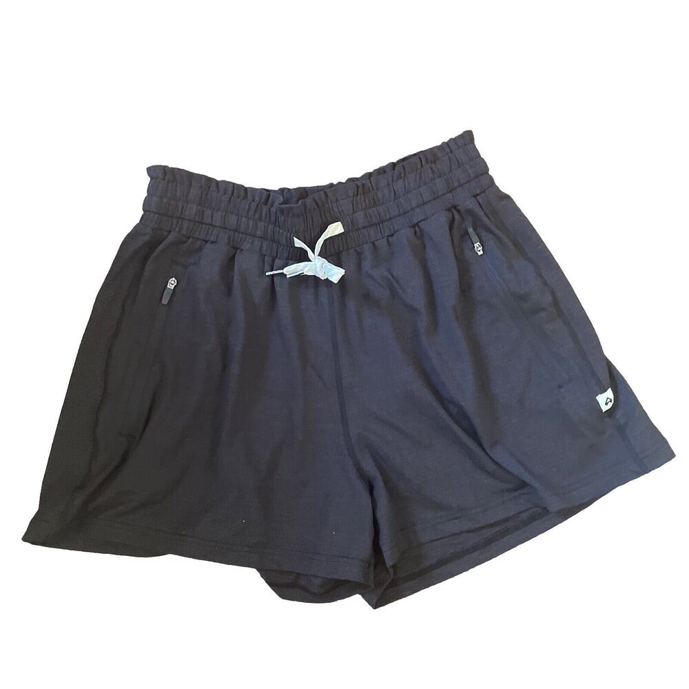 Pioneer Camp Sweat Shorts Men Athletic Medium Black Supsoft Knit Zippered Pocket